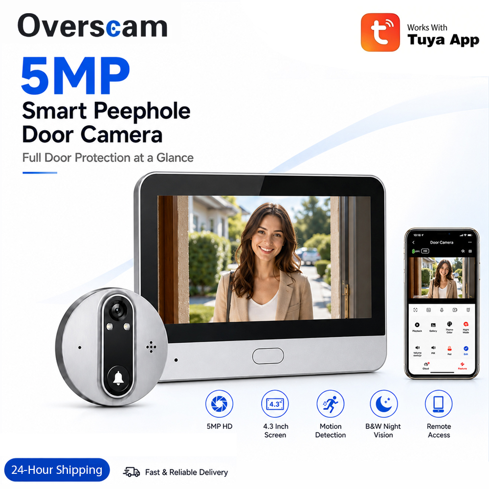 Home Security Doorbell Camera - 5MP 투야 스마트 라이프 WiFi 비디오