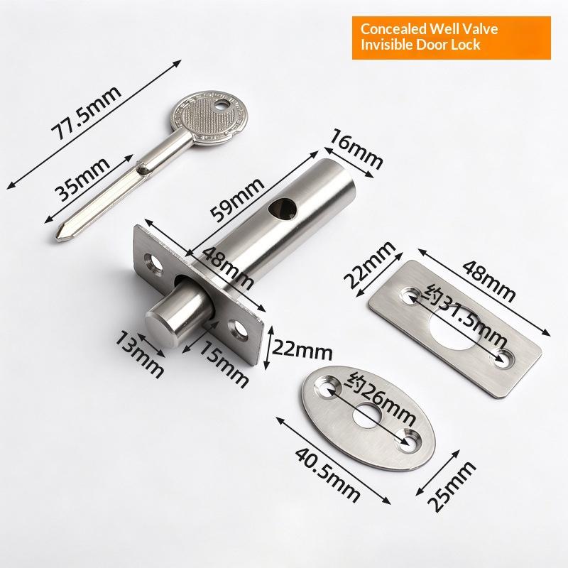 Home Security Essential - 스테인리스 스틸 도난 방지 히든 도어락,