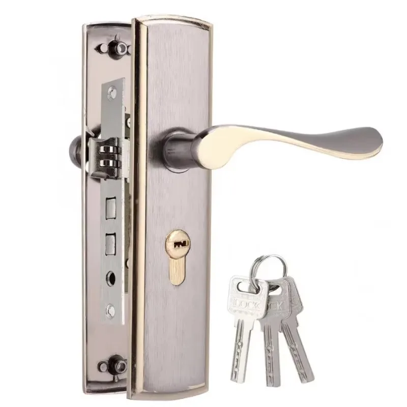 Home Security Essential - 골드 문짝 핸들 잠금, 사일런트 하우스