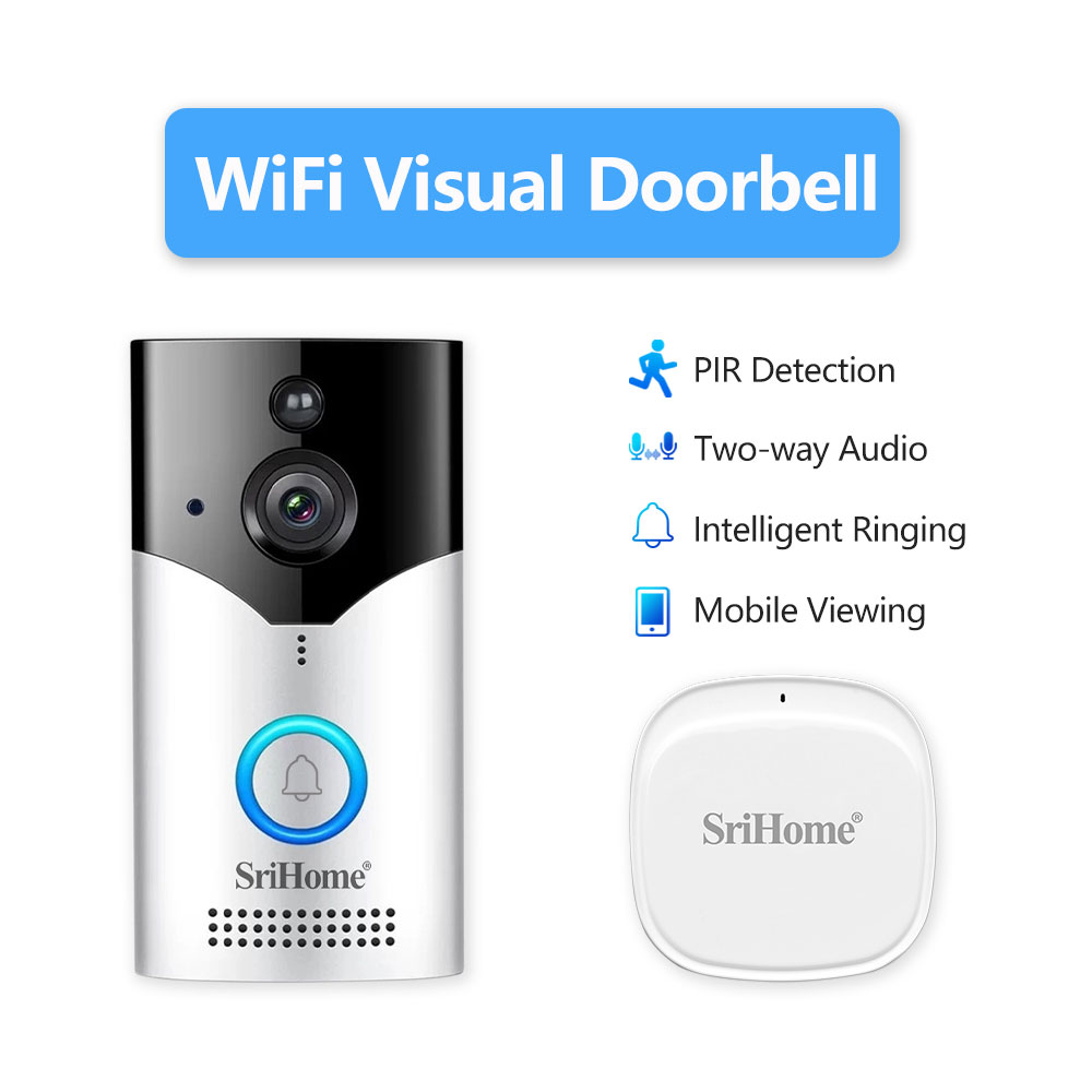 Peephole Camera Viewer - Srihome DH002 4MP 1440P 저전력 WIFI