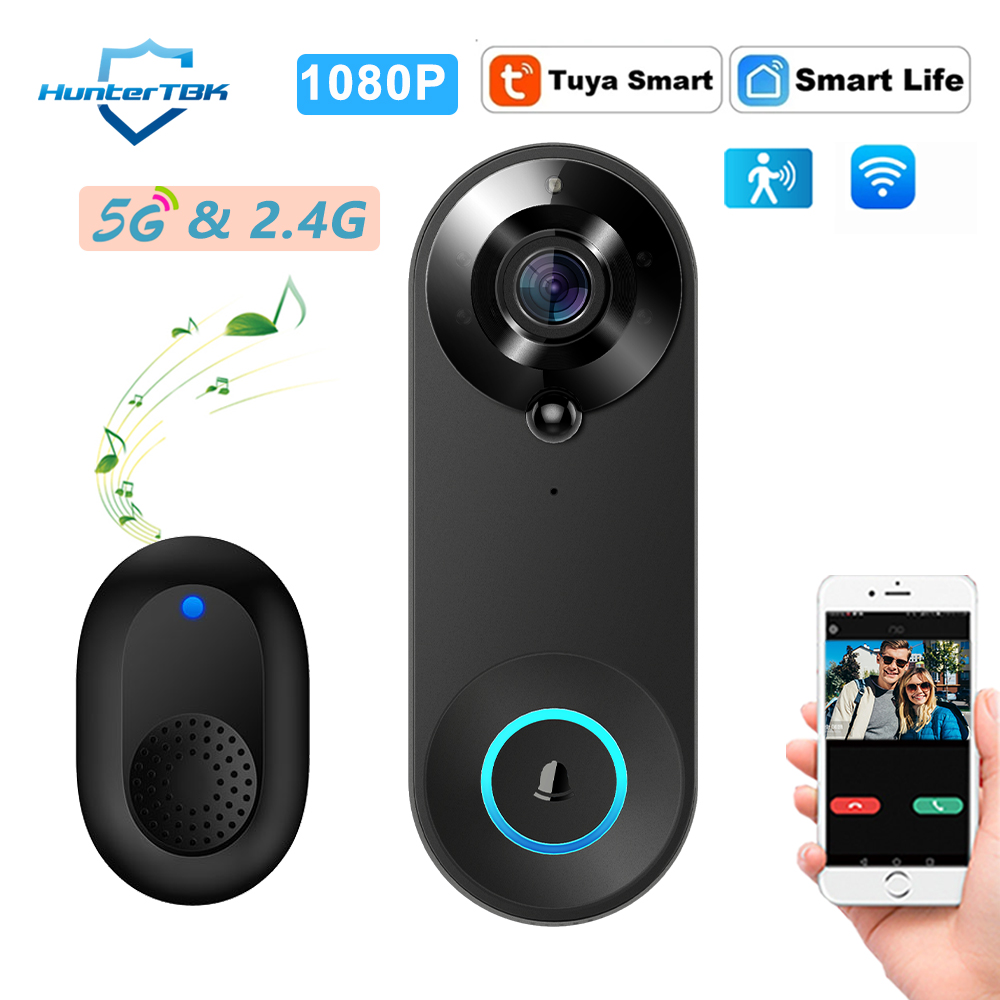 Home Security Doorbell Camera - 5G 2.4G WiFi 비디오 초인종 1080P