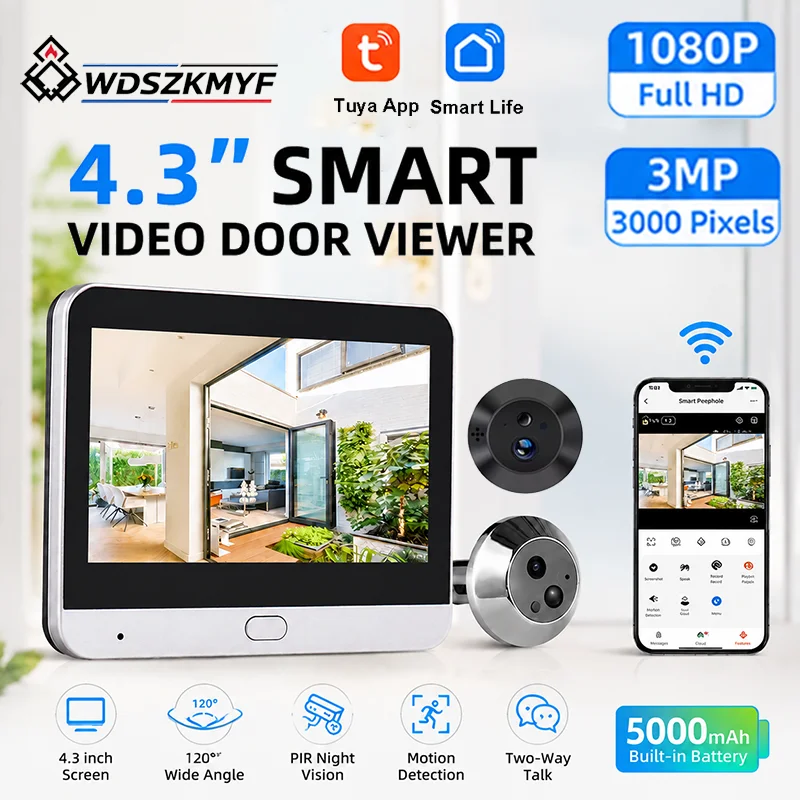 Peephole Camera Viewer - 300만 화소 투야 스마트 와이파이 도어