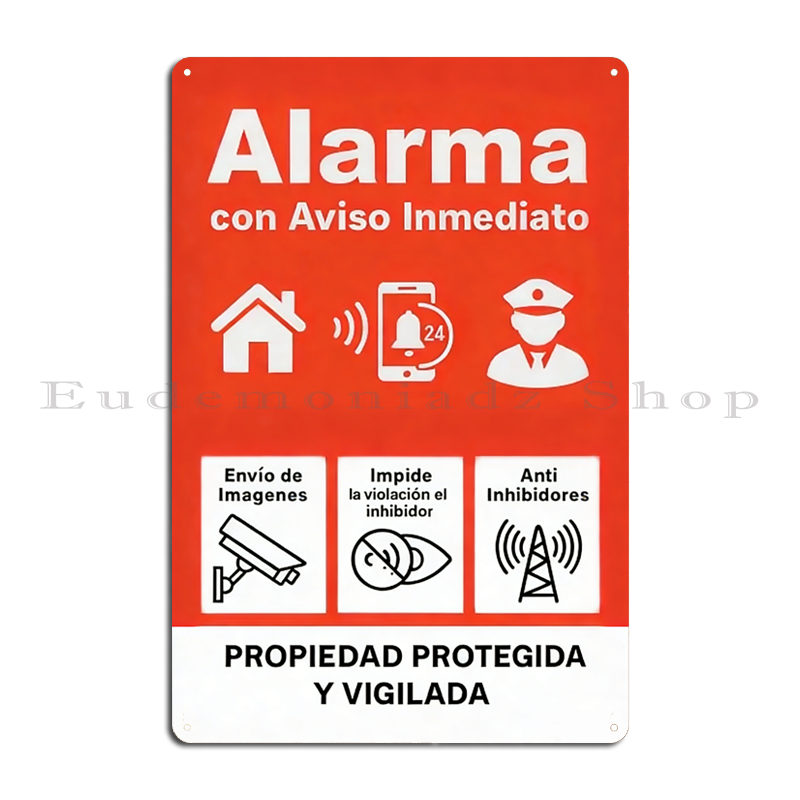 레트로 24시간 알람 시스템 금속 간판 플라크 빈티지  - Home Security With Alarm 리뷰 및 가격