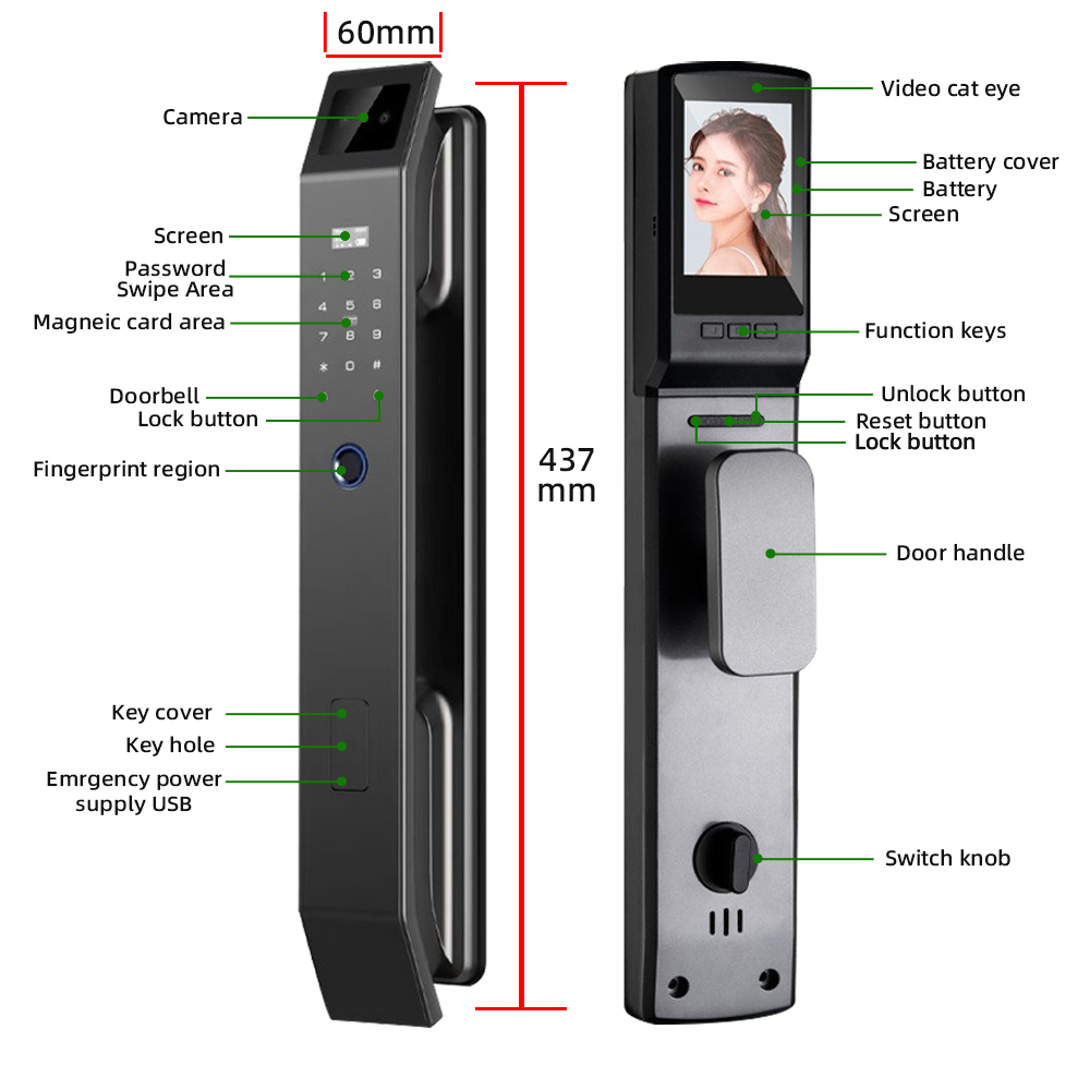 RAYKUBE DF14 Tuya WiFi 3D 얼굴 인 - Peephole Camera Viewer 리뷰 및 가격