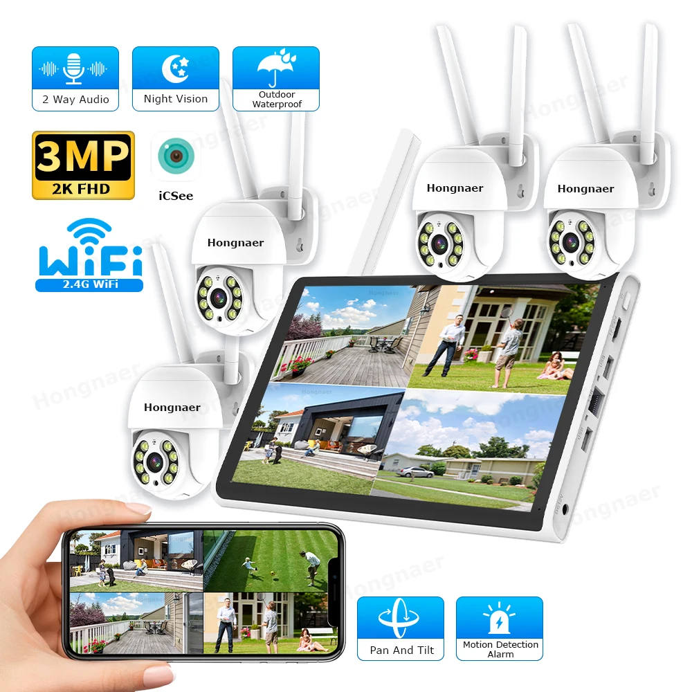 2026 홍나르 3MP 4채널 WiFi 홈 IP 10. - Home Security Camera System 리뷰 및 가격