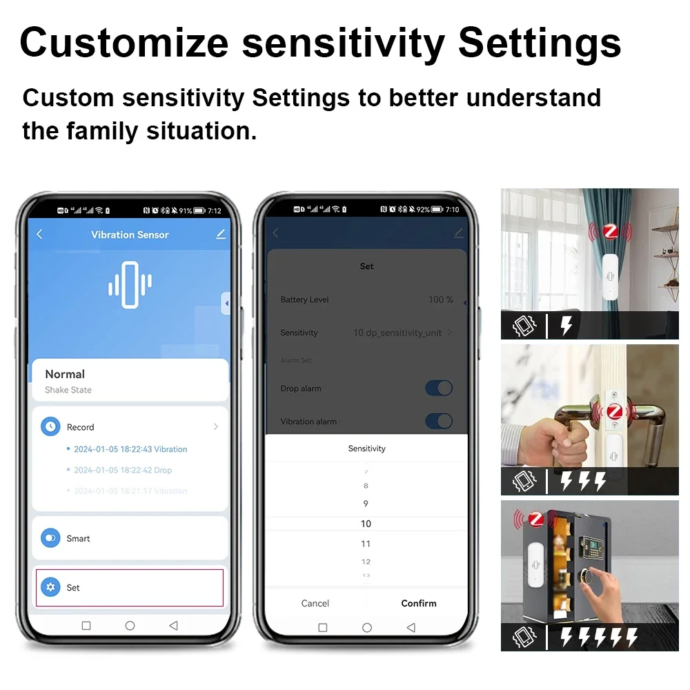 스마트 ZigBee 진동 센서 앱 모니터 홈 보안 보호 - Home Security With Alarm 리뷰 및 가격