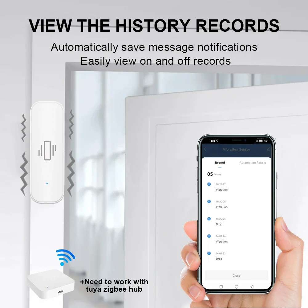 스마트 ZigBee 진동 센서 앱 모니터 홈 보안 보호 - Home Security With Alarm 리뷰 및 가격