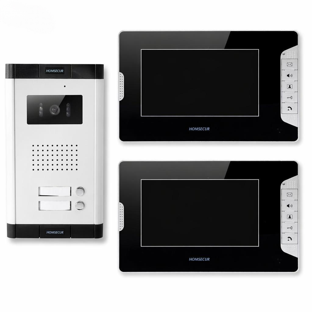 4선식 2가족용 비디오 도어폰 인터콤 시스템 7인치 모 - Home Security Doorbell Camera 리뷰 및 가격