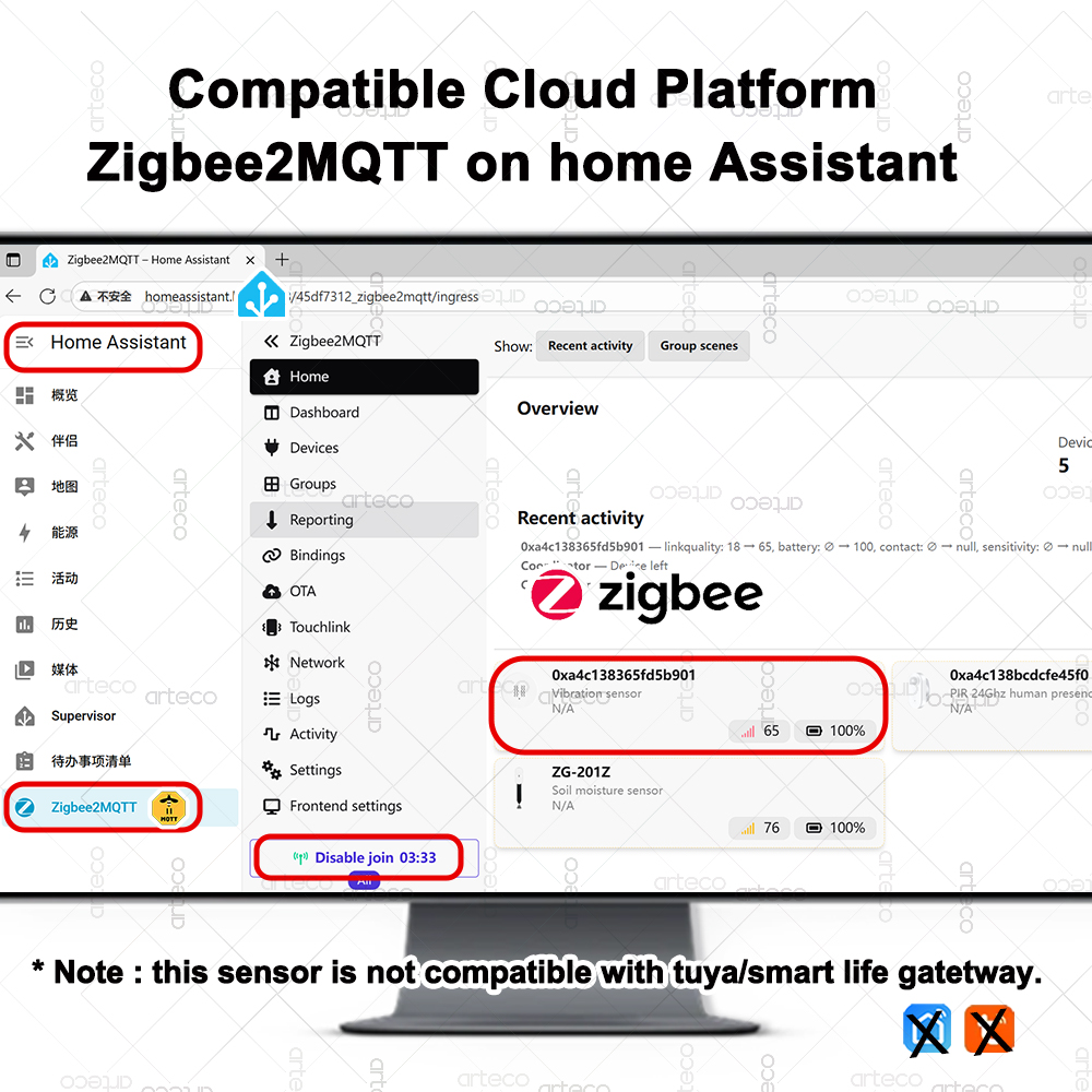 스마트 ZigBee 3.0 진동 센서 원격 모니터 홈  - Home Security With Alarm 리뷰 및 가격