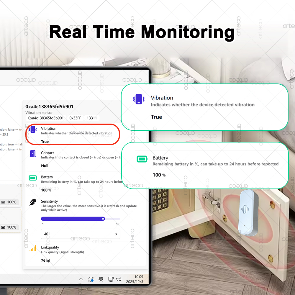 스마트 ZigBee 3.0 진동 센서 원격 모니터 홈  - Home Security With Alarm 리뷰 및 가격