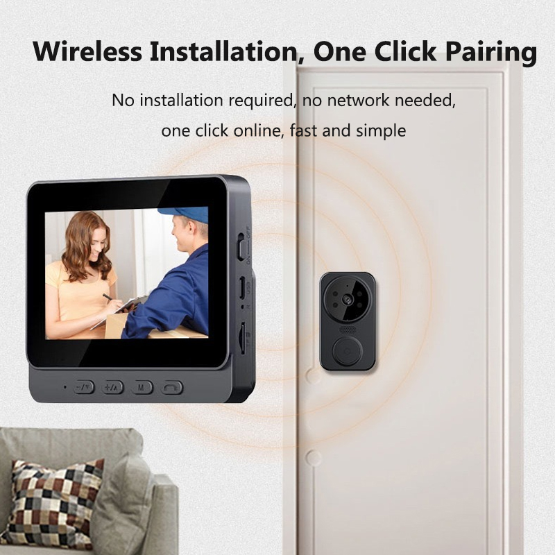 4.3인치 WiFi 무선 비디오 초인종 양방향 비디오  - Home Security Doorbell Camera 리뷰 및 가격