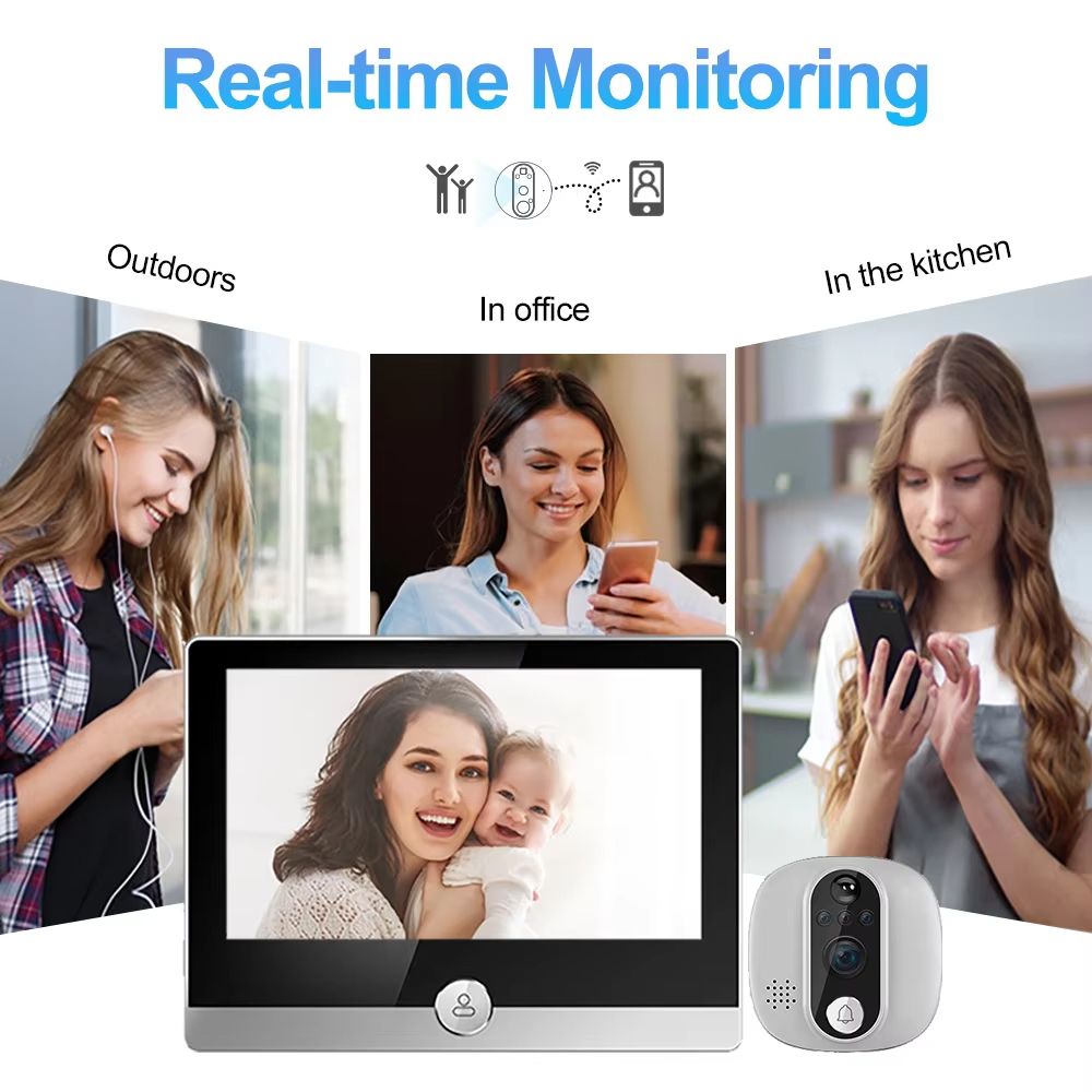 투야 와이파이 문짝 벨 카메라, 구글 알렉사 스마트 라 - Peephole Camera Viewer 리뷰 및 가격