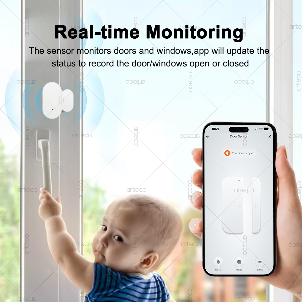 Tuya Zigbee 도어 윈도우 센서 알람 감지기 Z - Home Security With Alarm 리뷰 및 가격