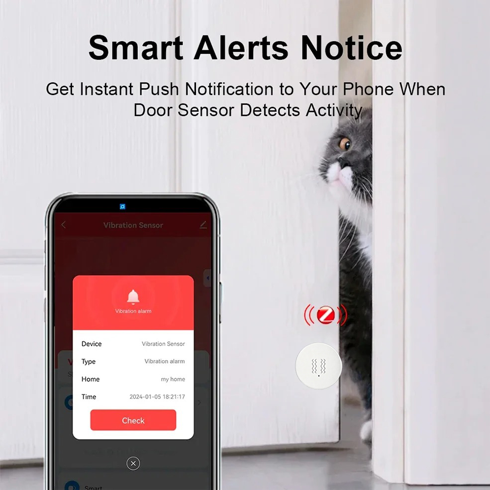 Tuya Zigbee 스마트 진동 센서 실시간 모션 충 - Home Security With Alarm 리뷰 및 가격