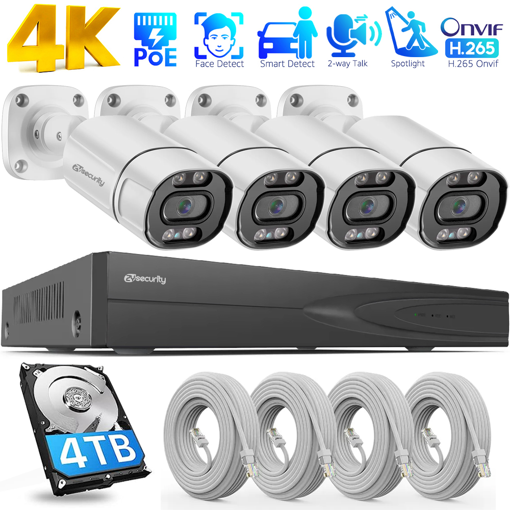 4K PoE 보안 카메라 시스템 4채널 PoE NVR  - Home Security Camera System 리뷰 및 가격