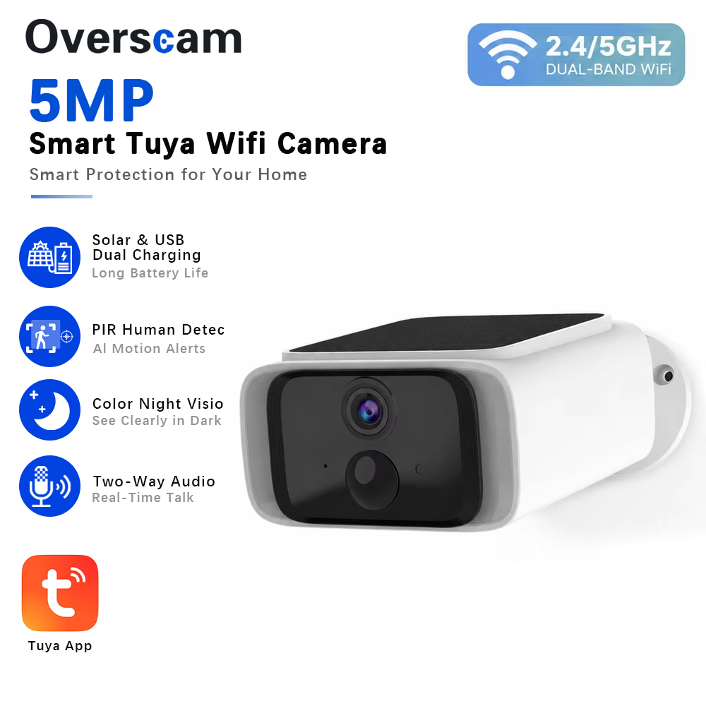 Tuya 5MP 태양광 보안 카메라 가정용 무선 야외  - Home Security Tips 리뷰 및 가격