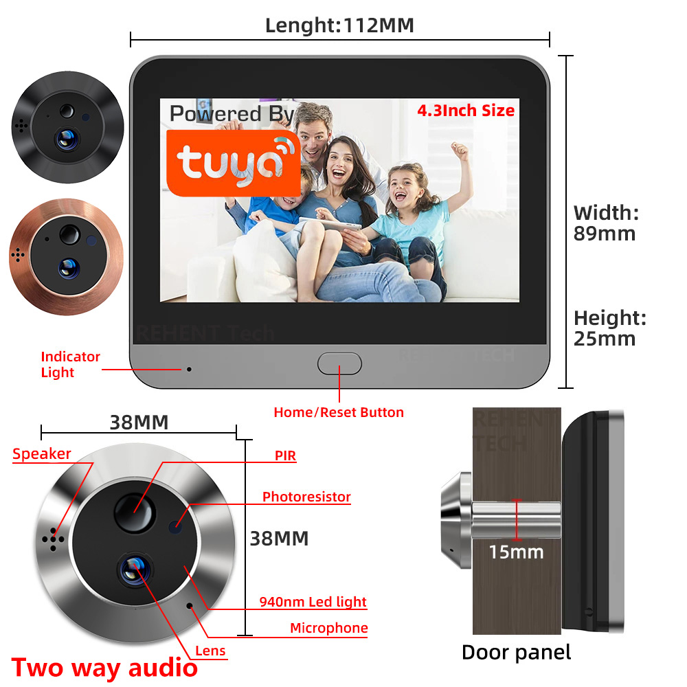미니 양방향 오디오 3MP 투야 스마트라이프 앱 와이파 - Peephole Camera Viewer 리뷰 및 가격